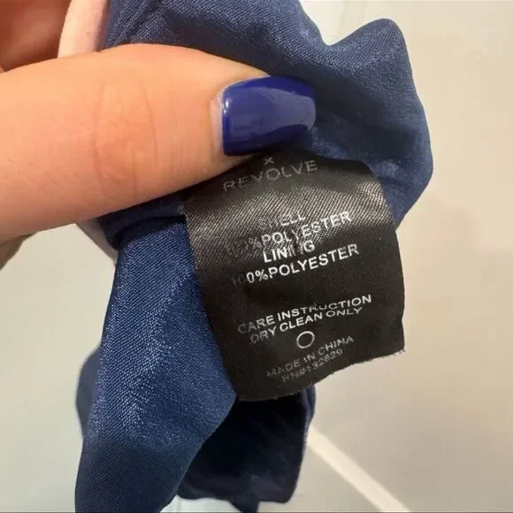 House of Harlow 1960 x Revolve Satin Crop Top - Size Small - Navy Blue - Picture 6 of 6